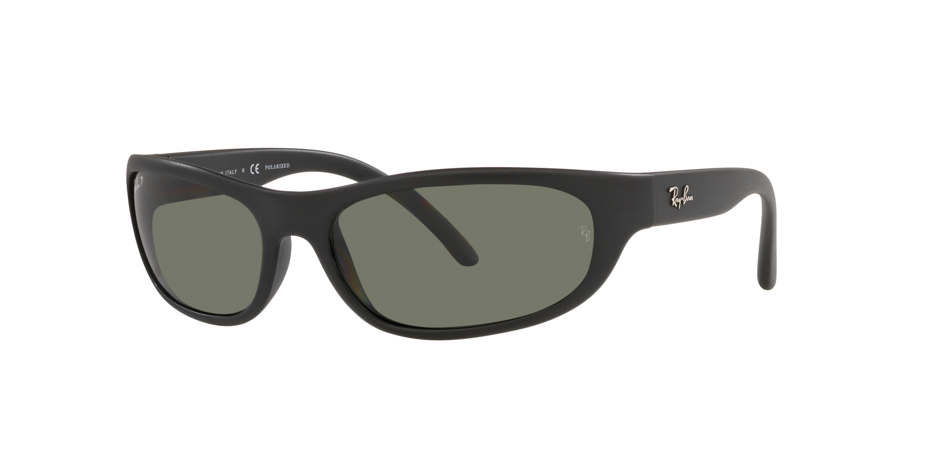 Ray-Ban Sunglasses Polarized Black Vintage Predator Wrap RB 4033 601-S/48 230126 - Image 2