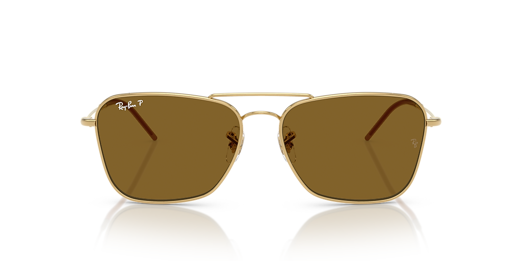 Ray-Ban Caravan Reverse XXL (61 - 15) with Brown lenses and Gold