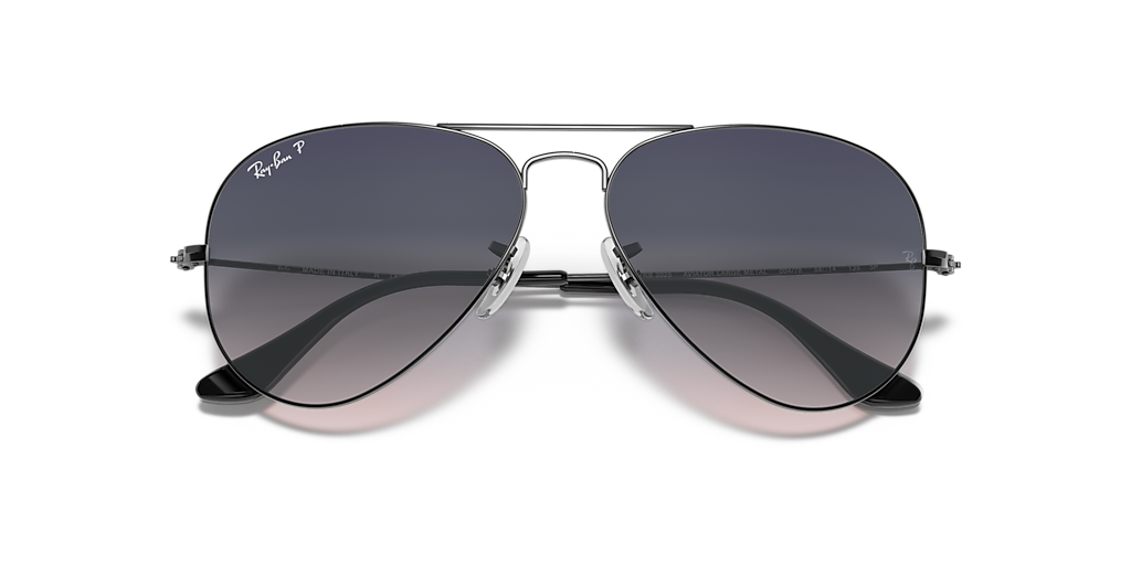 Ray-Ban Aviator Gradient XXL (62 - 14) with Blue lenses and Grey