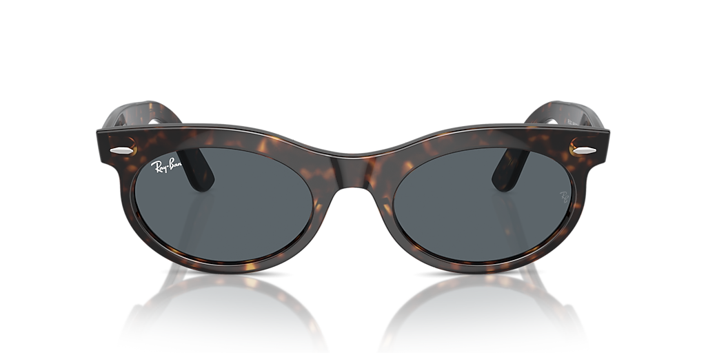 Ray-Ban Wayfarer Oval M (50 - 22) with Blue lenses and Tortoise