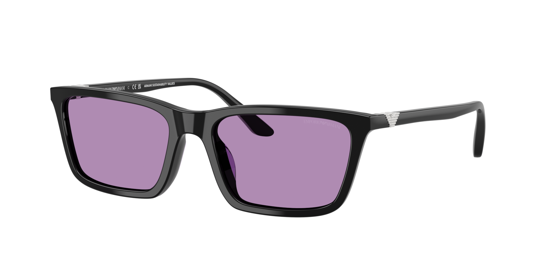 Emporio Armani Woman Sunglass EA4239U -  Frame color: Shiny Black, Lens color: Violet