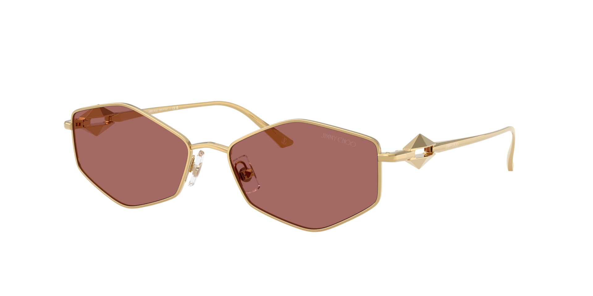 Jimmy Choo Frau Sunglass JC4017 - Rahmenfarbe: Gold, Linsenfarbe: Dunkelviolett