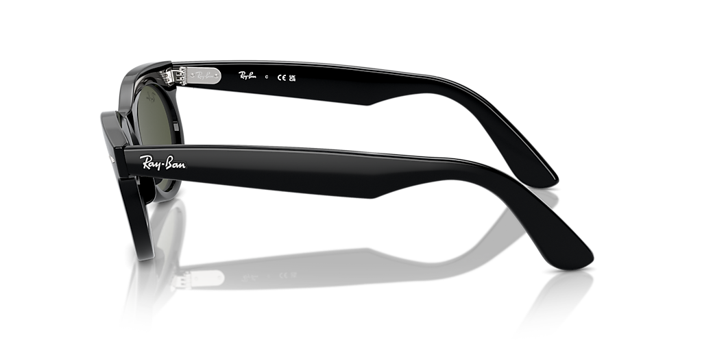 Ray-Ban Wayfarer Oval L (53 - 22) with Green lenses and Black