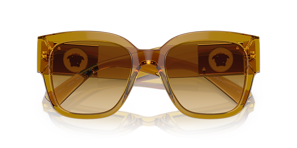 Versace VE4437U M (54 - 20) with Brown lenses and Gold frame  display picture 2