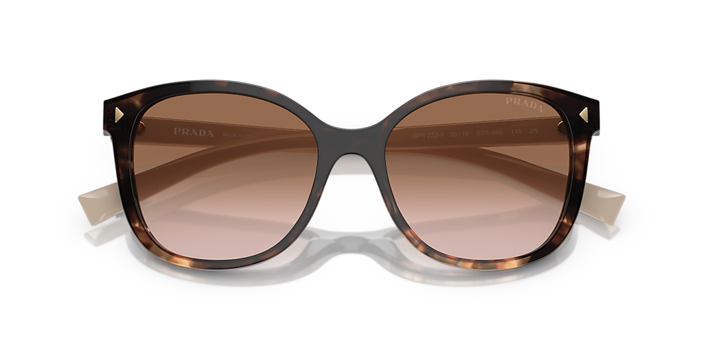 PRADA ブラウン サングラス Prada PR 22ZSF M (55 - 16) with Brown lenses and Tortoise frame