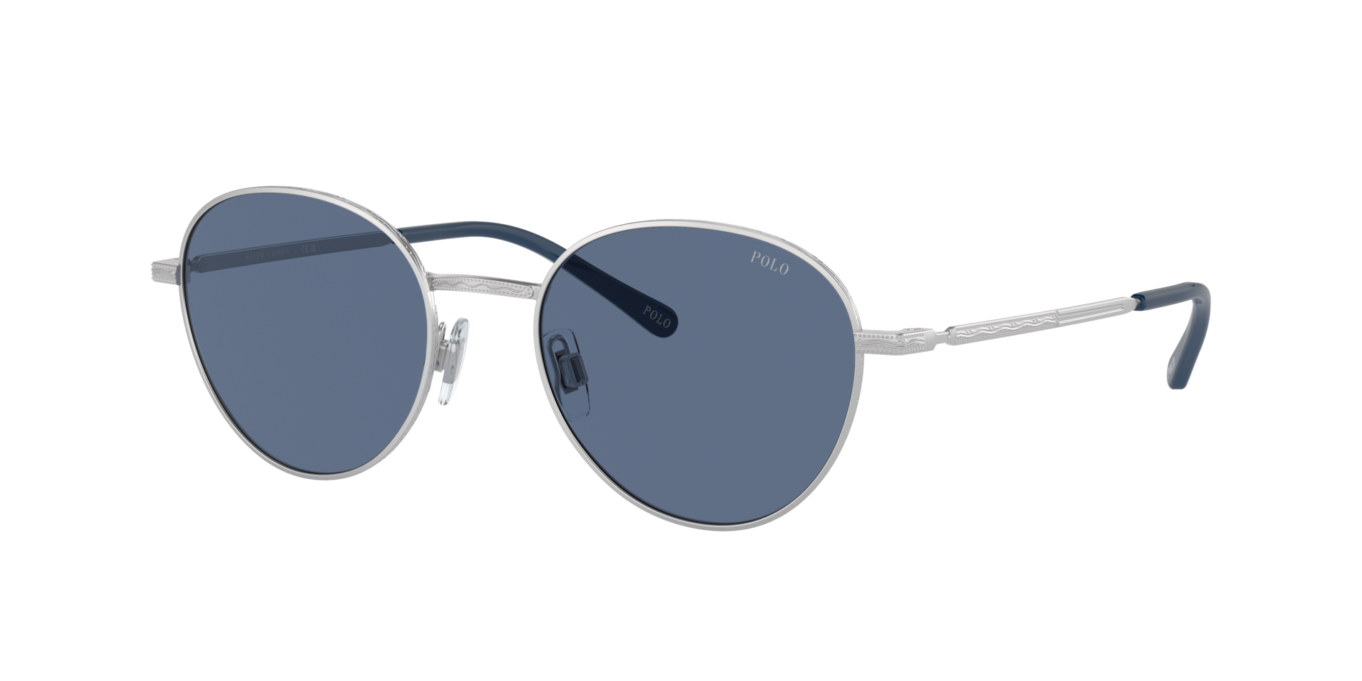 Polo Ralph Lauren Homme Sunglass PH3144 - Couleur du Monture Semi-Shiny Silver Couleur de Lentille Bleu 79 €
