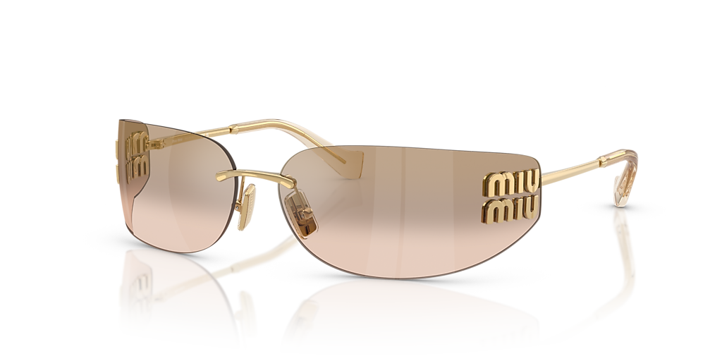 Miu Miu MU A51S M (75 - 14) with Brown lenses and Gold frame