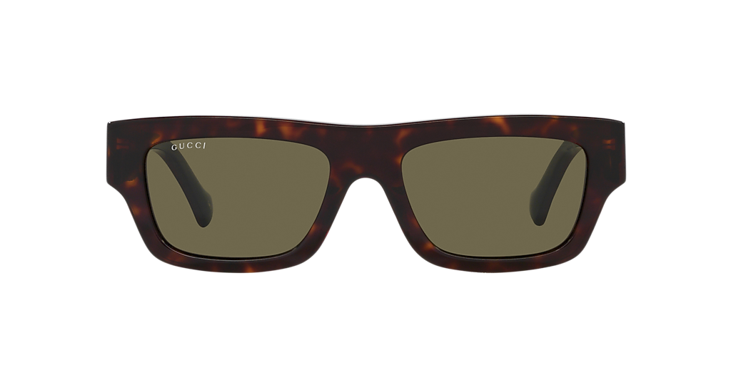 Gucci GG1301S M (55 - 19) com Lentes Verde e Armação Tartaruga