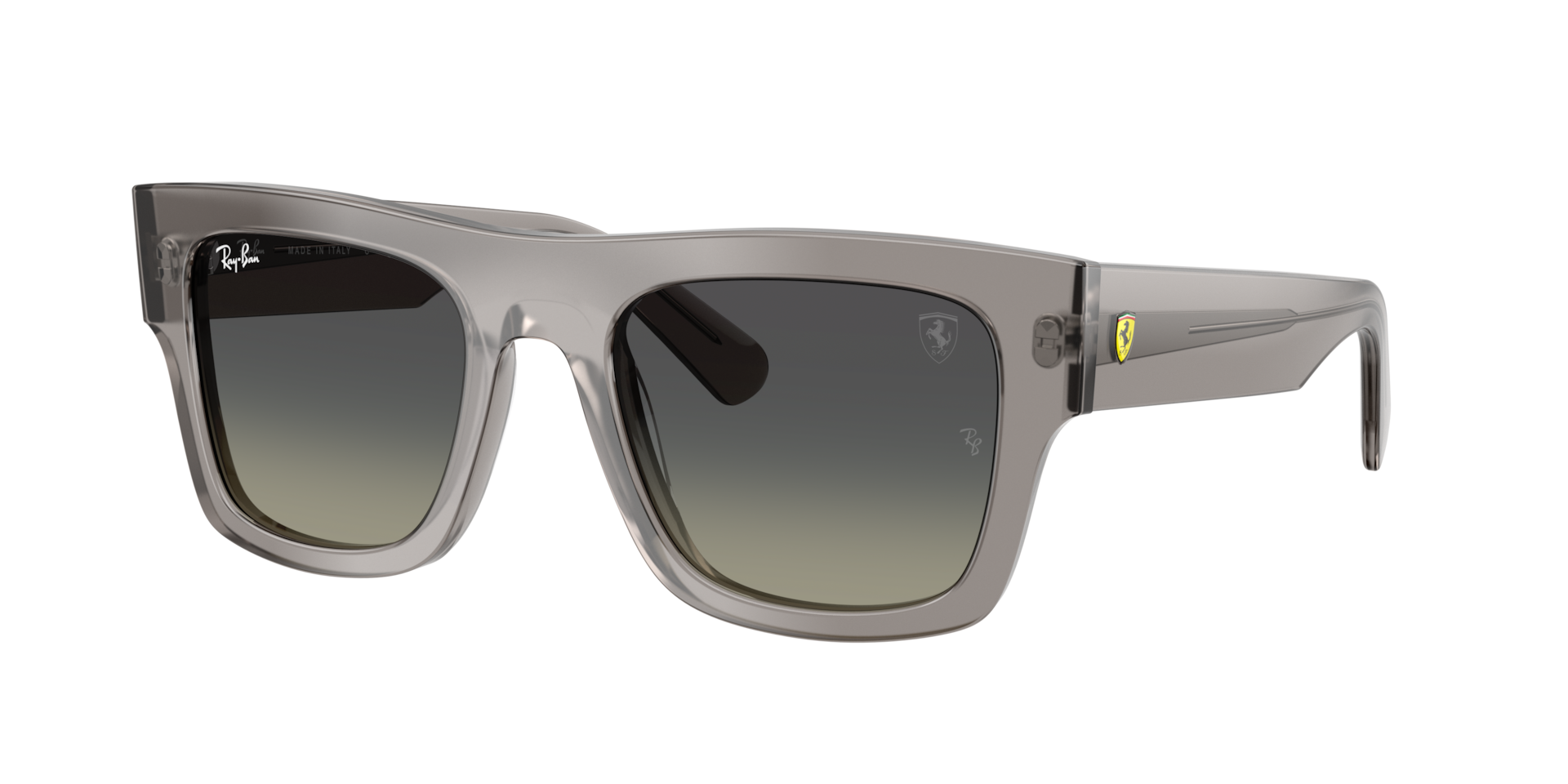 Ray-Ban Unisex Sunglass RB2217M Scuderia Ferrari Collection -  Frame color: Transparent Grey, Lens color: Grey Gradient