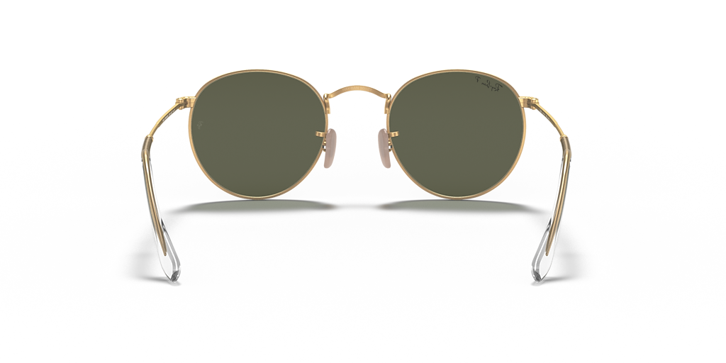 Ray-Ban Round Metal S (50 - 21) with Green lenses and Gold frame