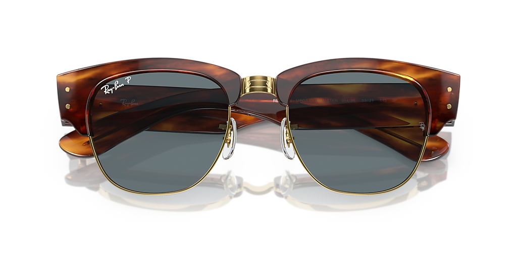 レイバン RayBan MEGA CLUBMASTER Ray-Ban Mega Clubmaster XL (53 - 21) com Lentes Azul e Armação