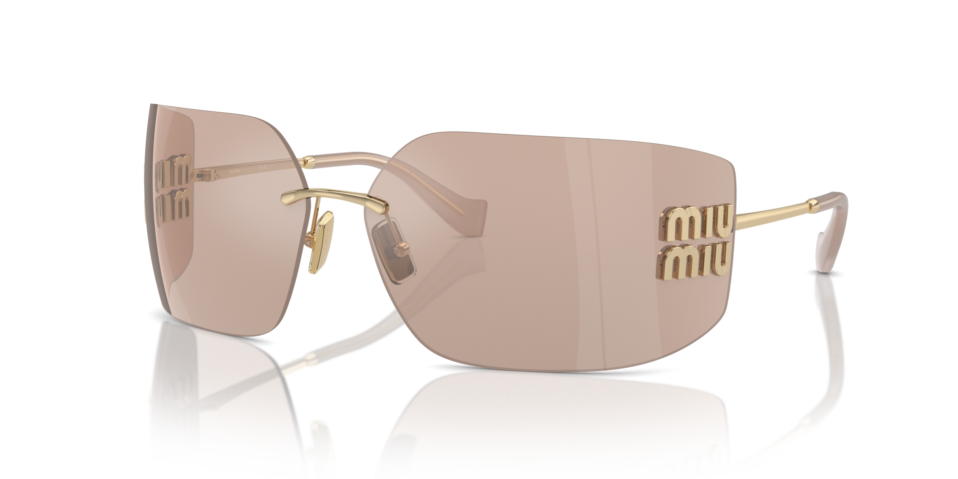 【Miu♡】 Miu Miu MU 54YS L (80 - 14) with Pink lenses and Gold frame