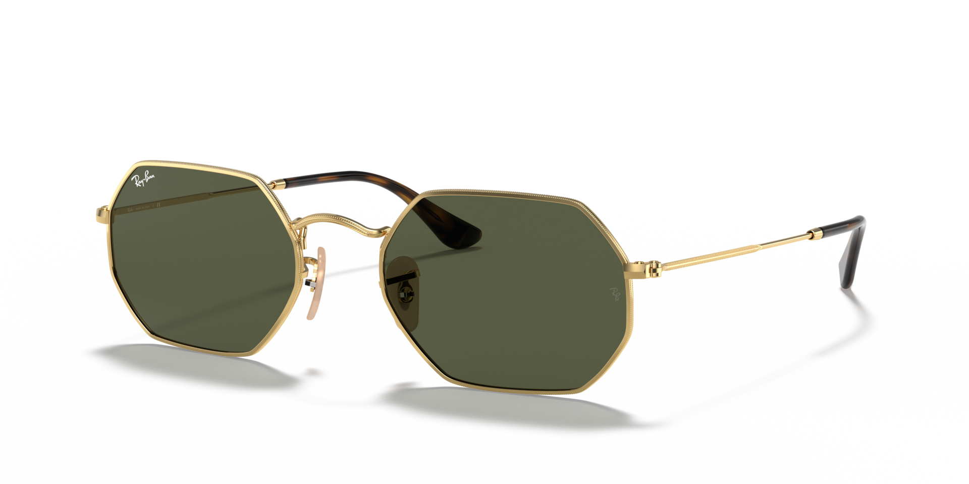 Ray-Ban Octagonal Classic L (53 - 21) with Green lenses and Gold