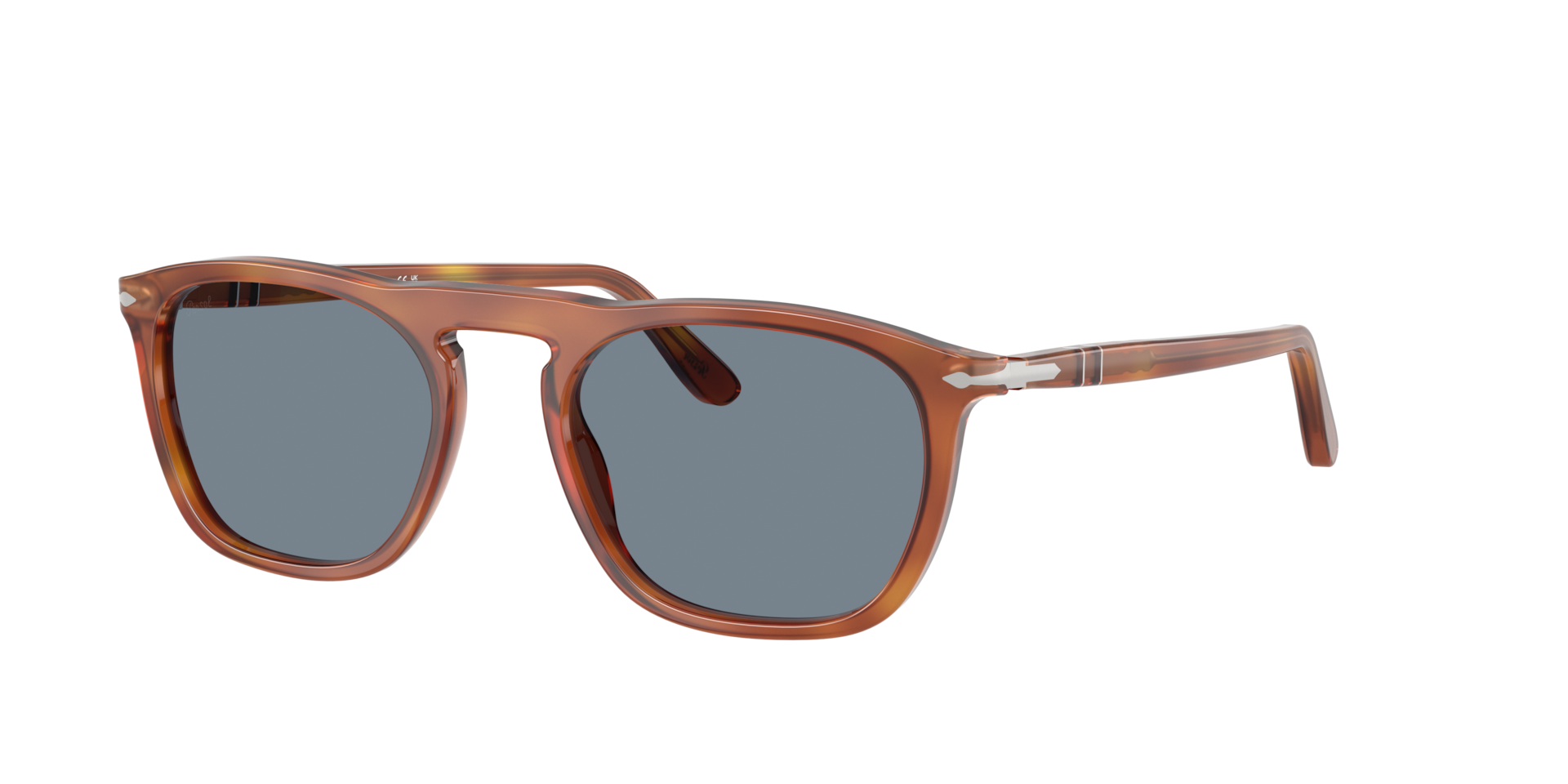 Persol Unisex Sunglass PO3391S - Gae -  Frame color: Terra Di Siena, Lens color: Light Blue