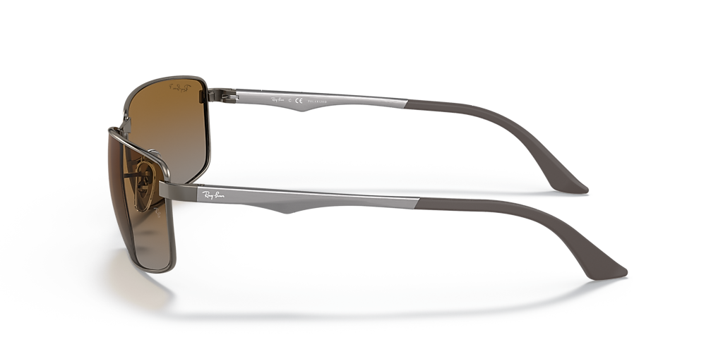 Ray-Ban RB3498 XXL (61 - 17) with Brown lenses and Grey frame