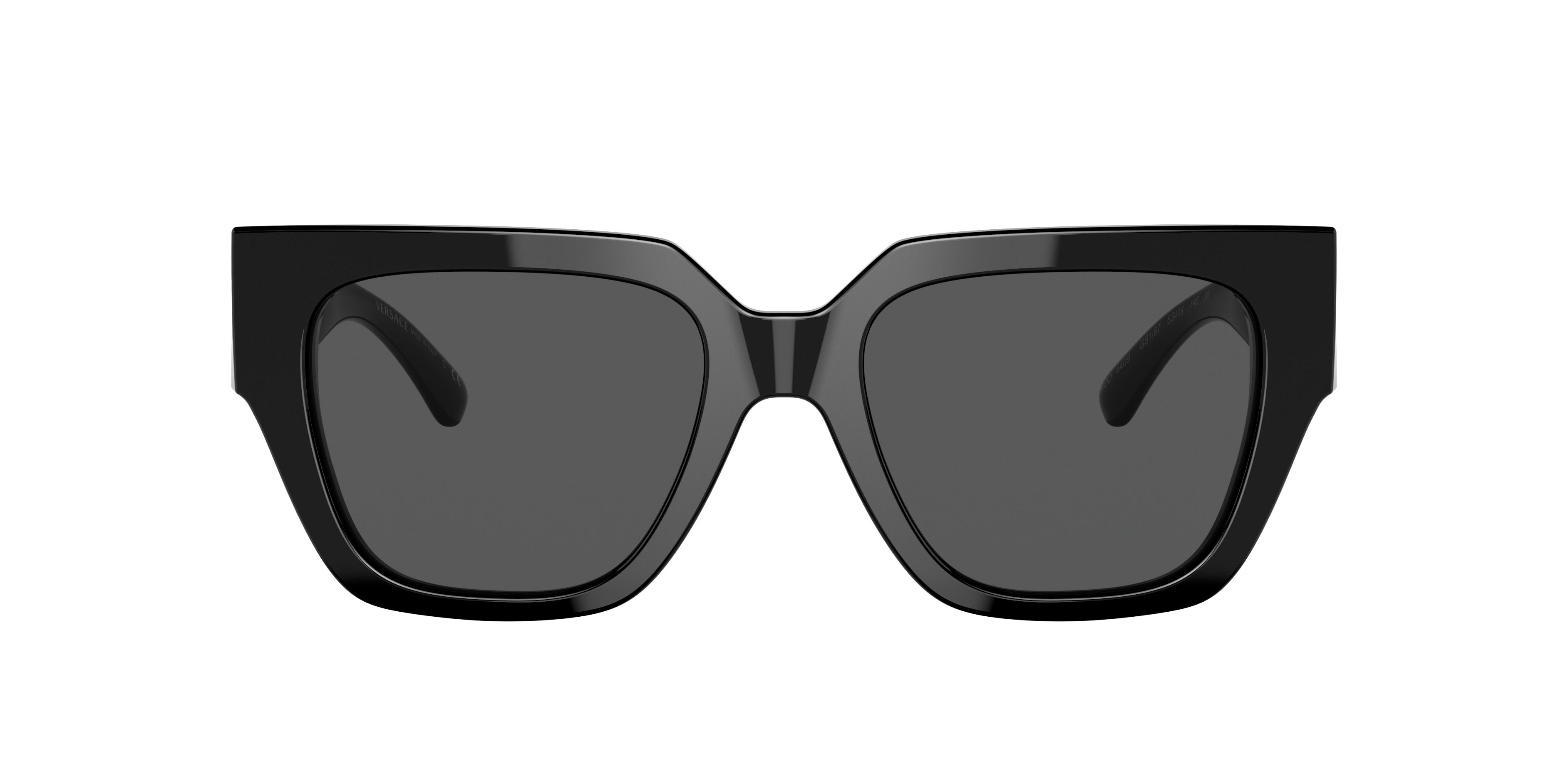 スラッシュベイツ　ノヴァ Versace VE4409 S (53 - 19) com Lentes Cinza e Armação Preto