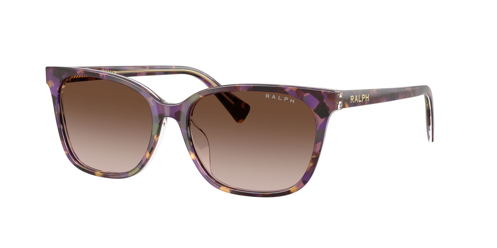 Ralph Lauren Brown Ra5348u 630313 Woman Sunglasses Acetate Turtle Squared Normal Nuanced - Image 4