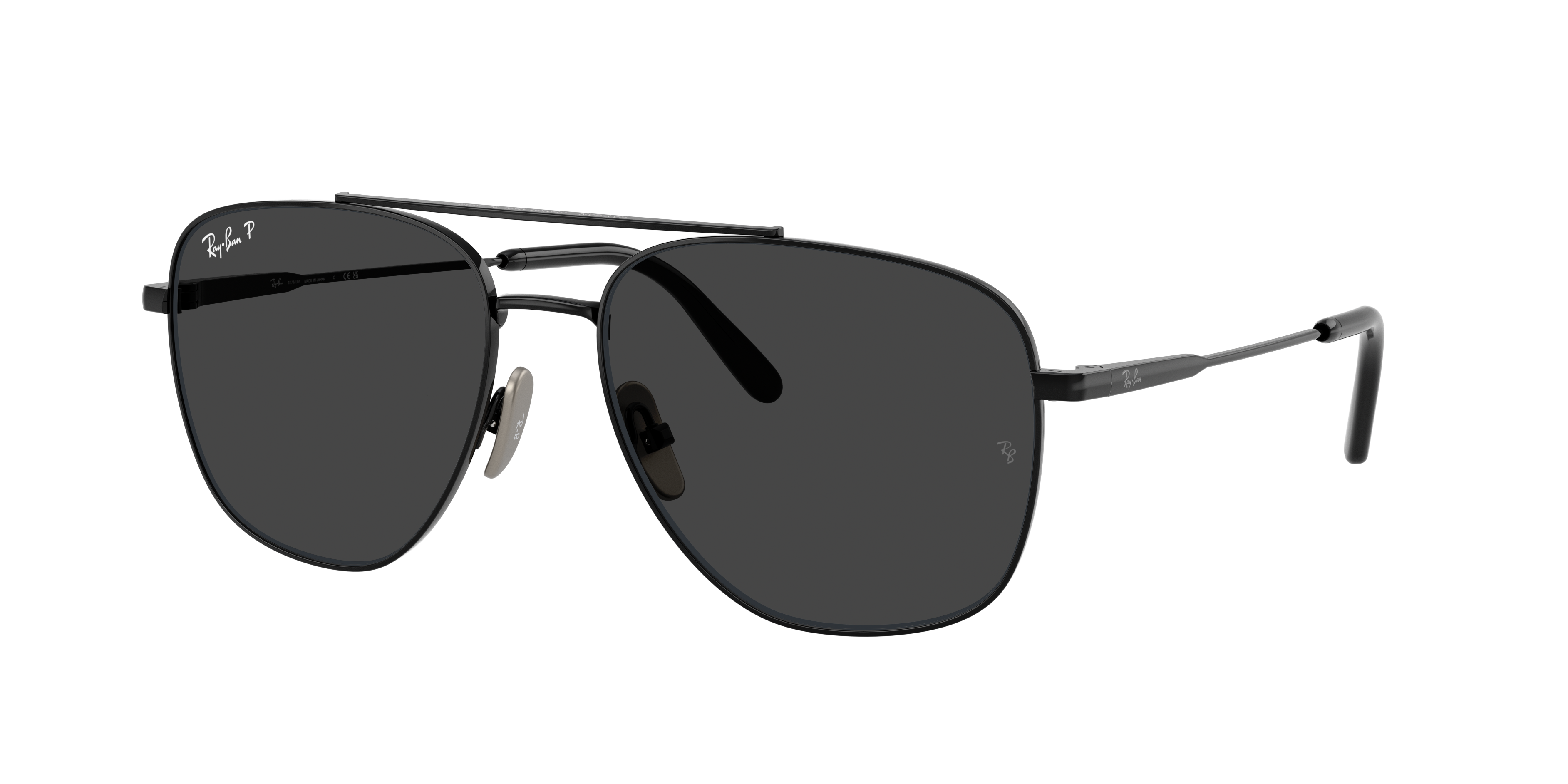 Ray-Ban Unisex Sunglass William Titanium -  Frame color: Black, Lens color: Polarized Black