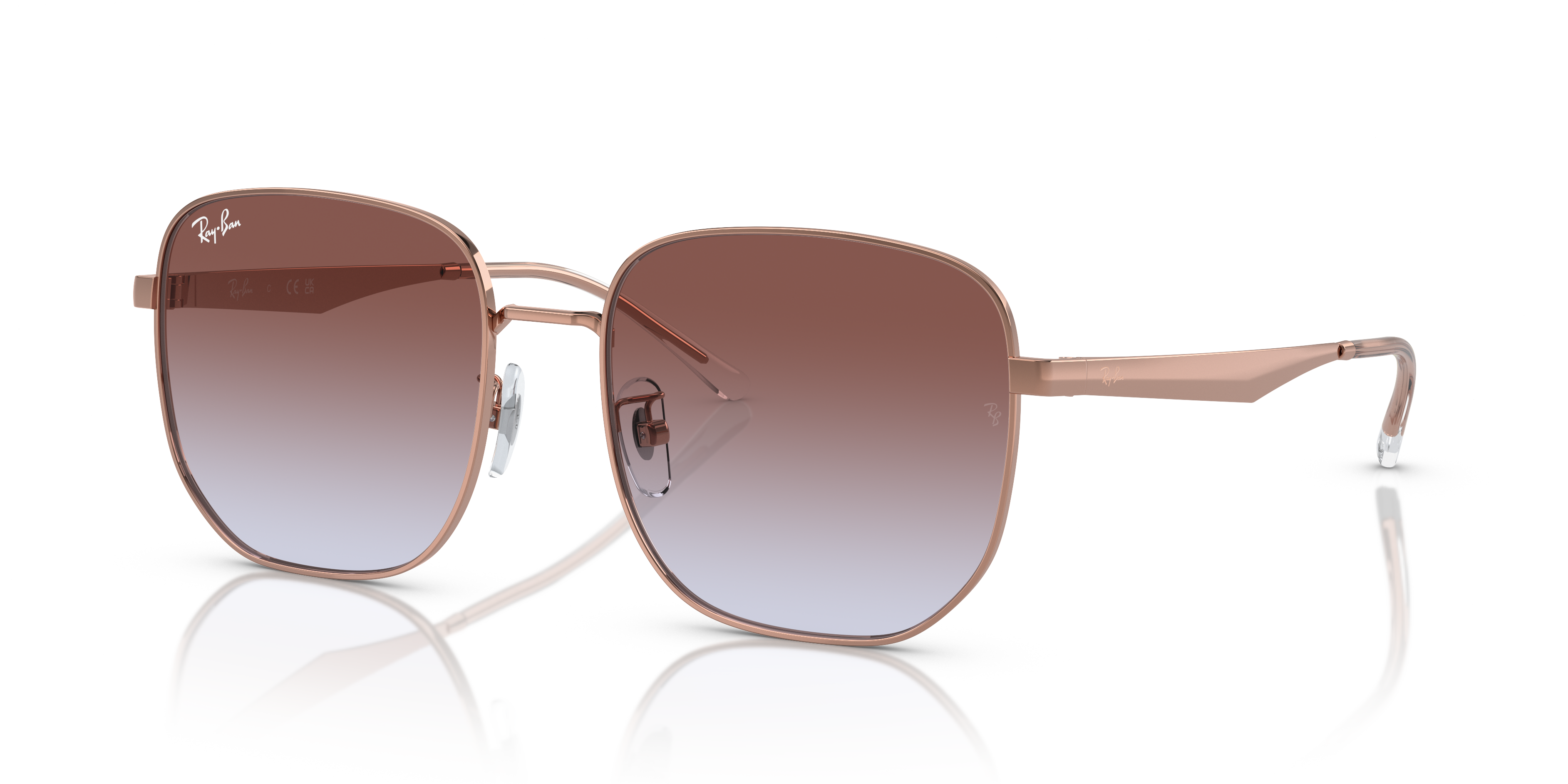 Ray-Ban RB3713D XL (57 - 18) with Violet lenses and Pink frame