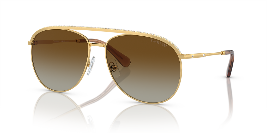 Swarovski SK7005 XL (61 - 15) with Brown lenses and Gold frame