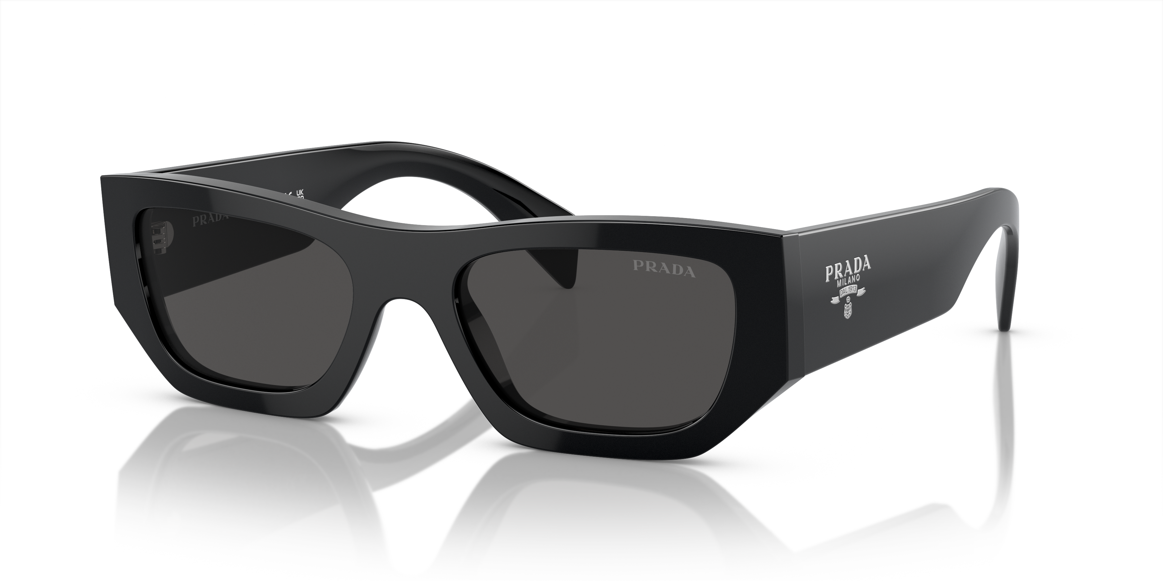 Prada PR A01S M (53 - 20) with Grey lenses and Black frame