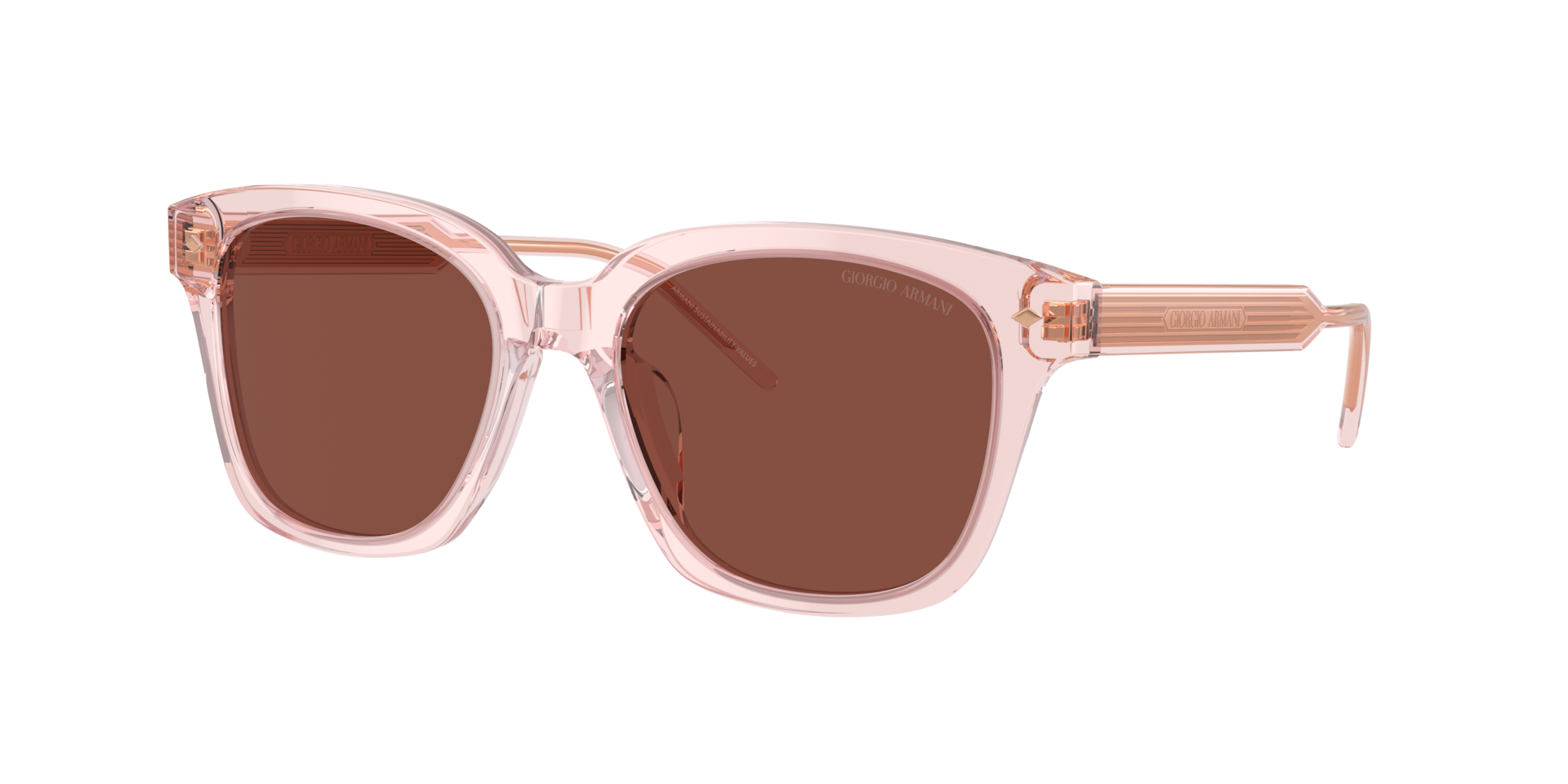Giorgio Armani Femme Sunglass AR8210U - Couleur du Monture Rose transparent Couleur de Lentille Rouge 153 €