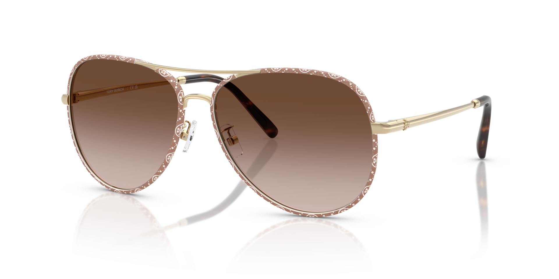 Tory Burch TY6114 XL (60 - 14) with Brown lenses and Gold frame
