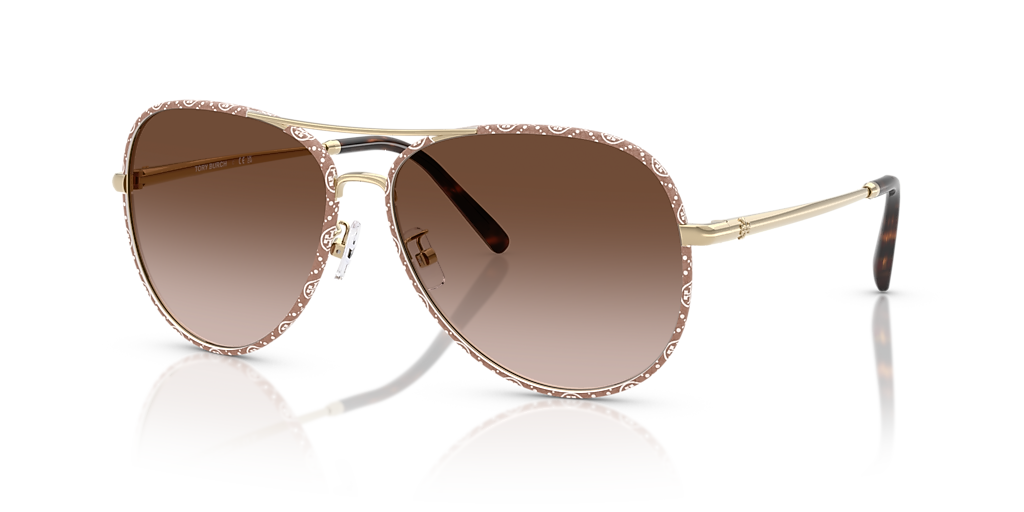 Tory BURCH Gold Aviator Sunglasses Eleanor Pilot Sunglasses: Women main image 4