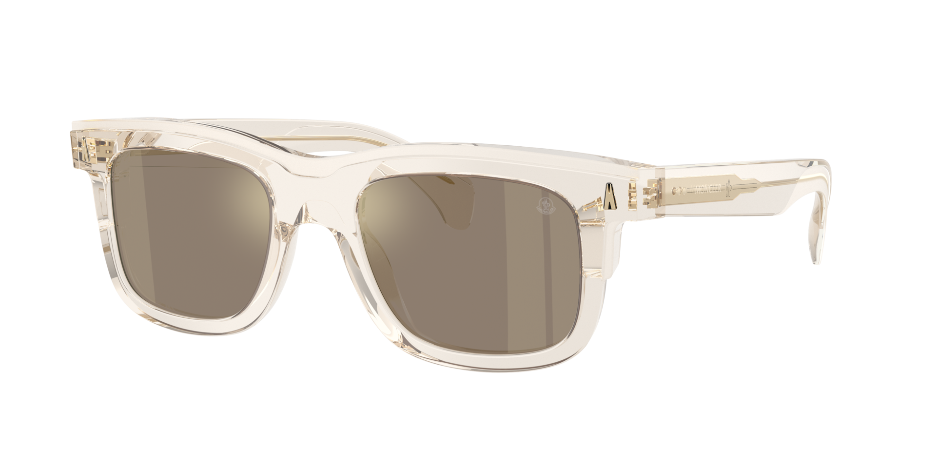 Moncler Unisex Sunglass ME6004 Claro - Couleur du Monture Beurre transparent Couleur de Lentille Marron clair Dor Effet miroir 420 €