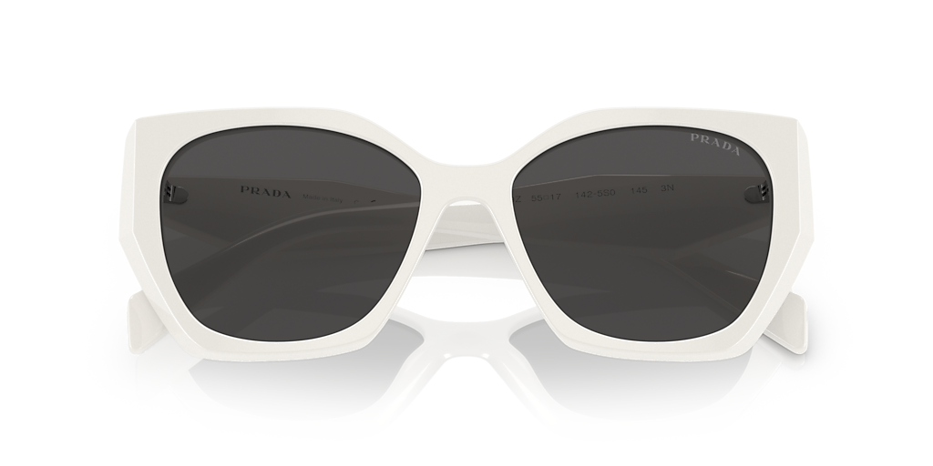 Prada PR 19ZS M (55 - 17) with Grey lenses and White frame