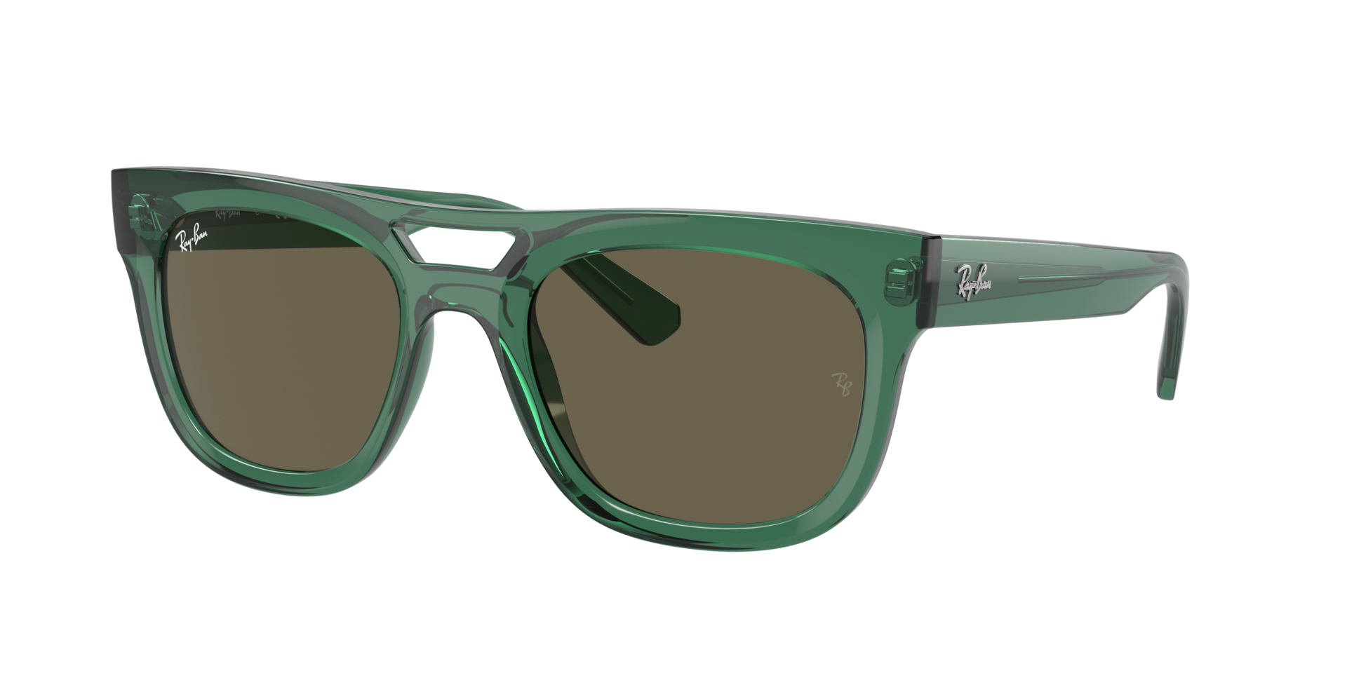 Ray-Ban Sunglasses Phil Bio-Based - Transparent Green Frame Brown Lenses 54-21, RB4426 - Image 2