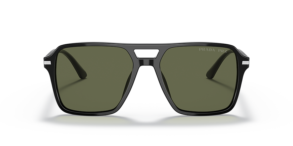 定価45万 未使用 2018 PRADA メンズ スーツ ダークグリーン 46R Prada PR 20YS M (55 - 17) with Green lenses and Black frame