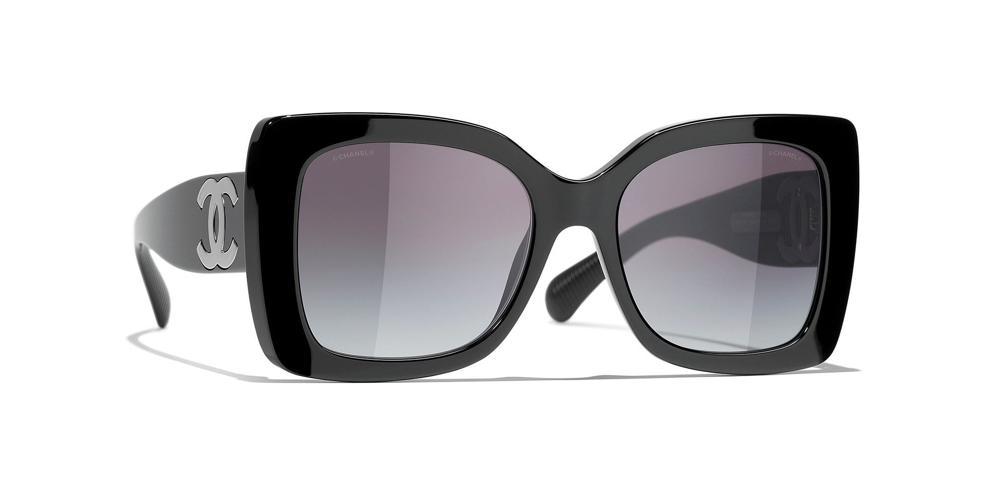 Chanel Woman Sunglass Square Sunglasses CH5494 -  Frame color: Black, Lens color: Gray