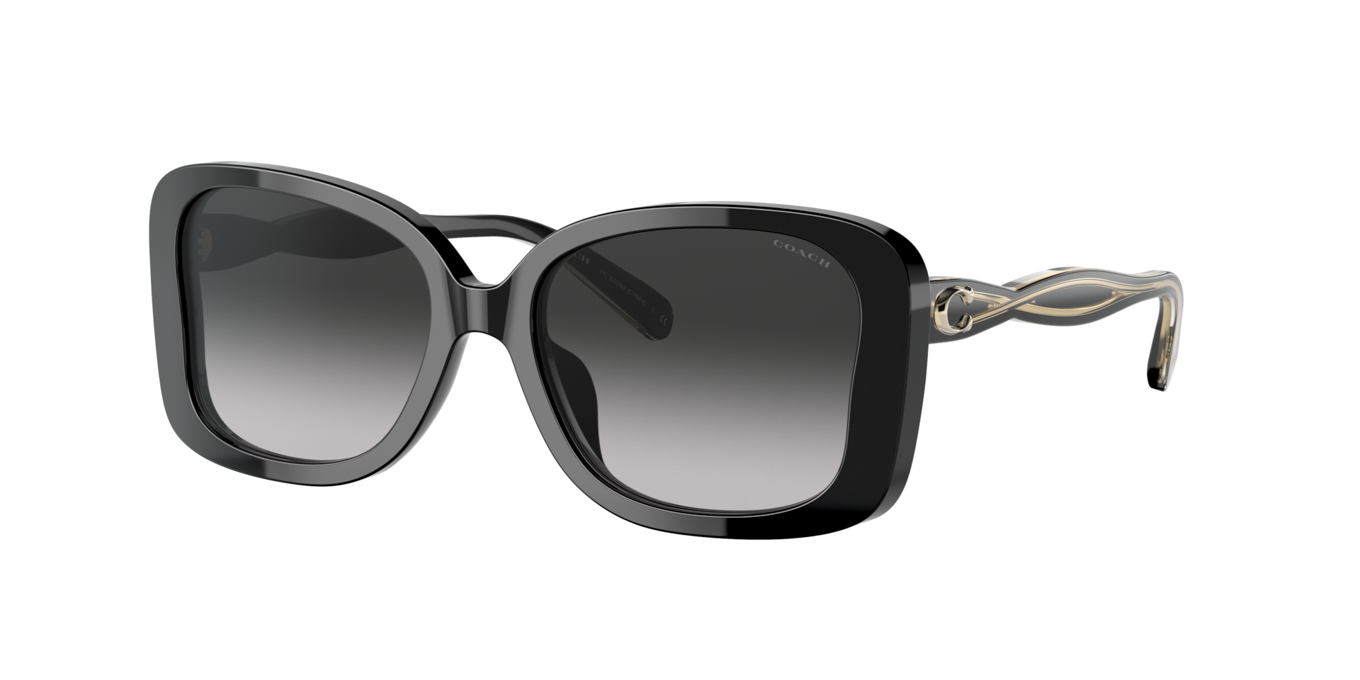 Coach Woman Sunglass C7994 -  Frame color: Black, Lens color: Grey Gradient