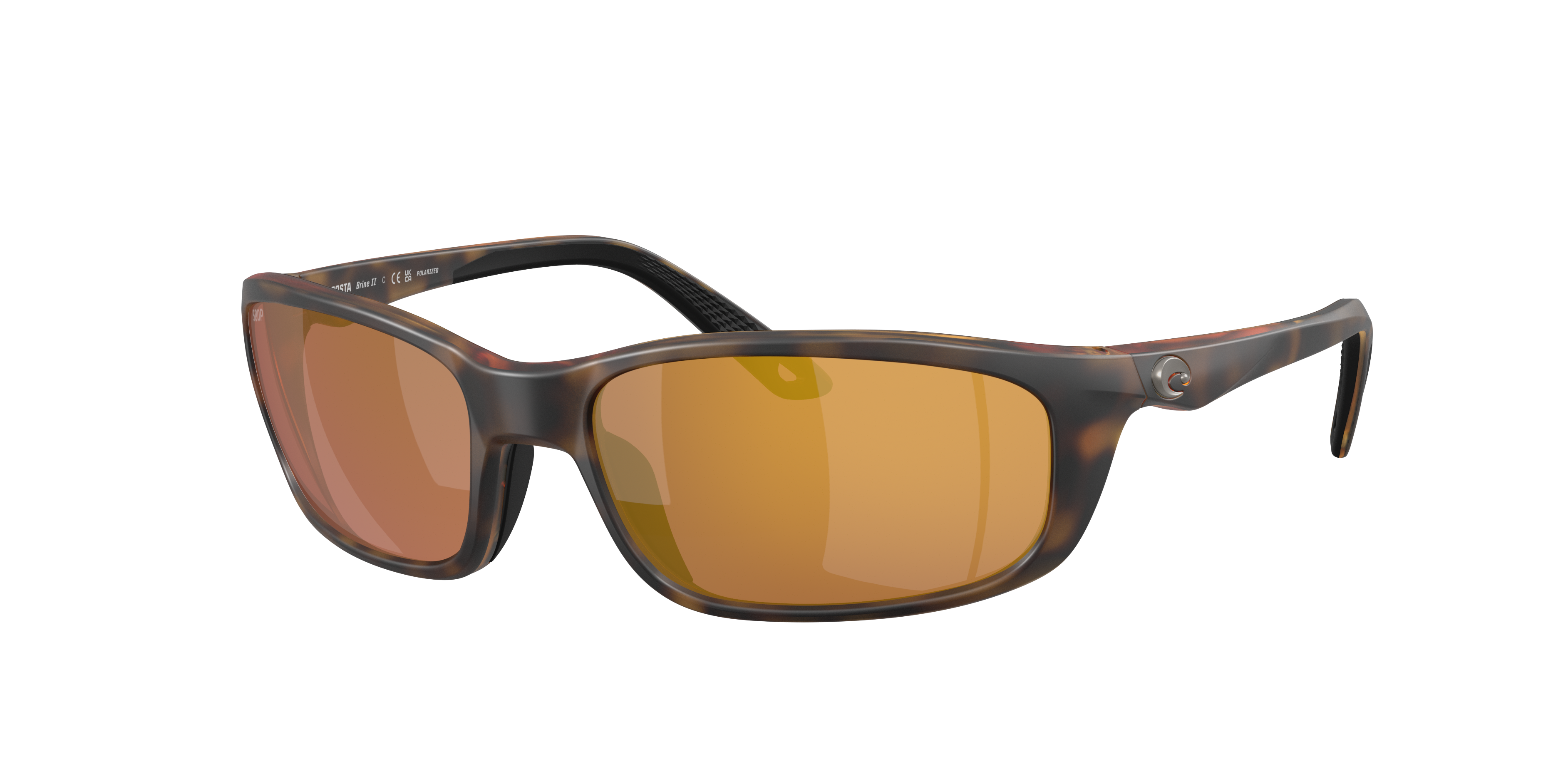 Costa Man Sunglass Brine II -  Frame color: Matte Tortoise, Lens color: Gold Mirror