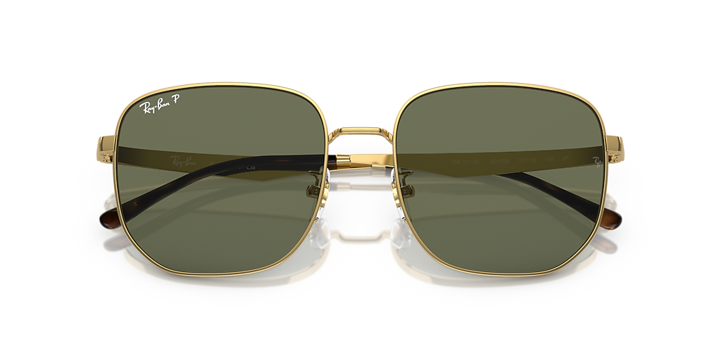 Ray-Ban RB3713D XL (57 - 18) with Green lenses and Gold frame