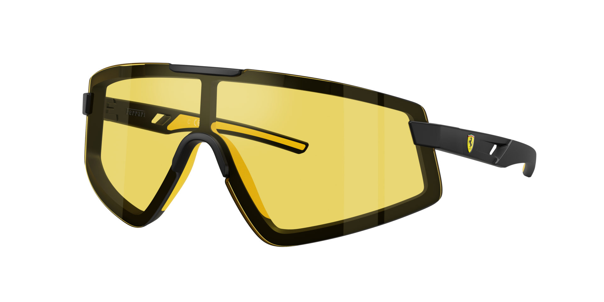Scuderia Ferrari Man Sunglass FZ6009U -  Frame color: Matte Black, Lens color: Mirror Yellow