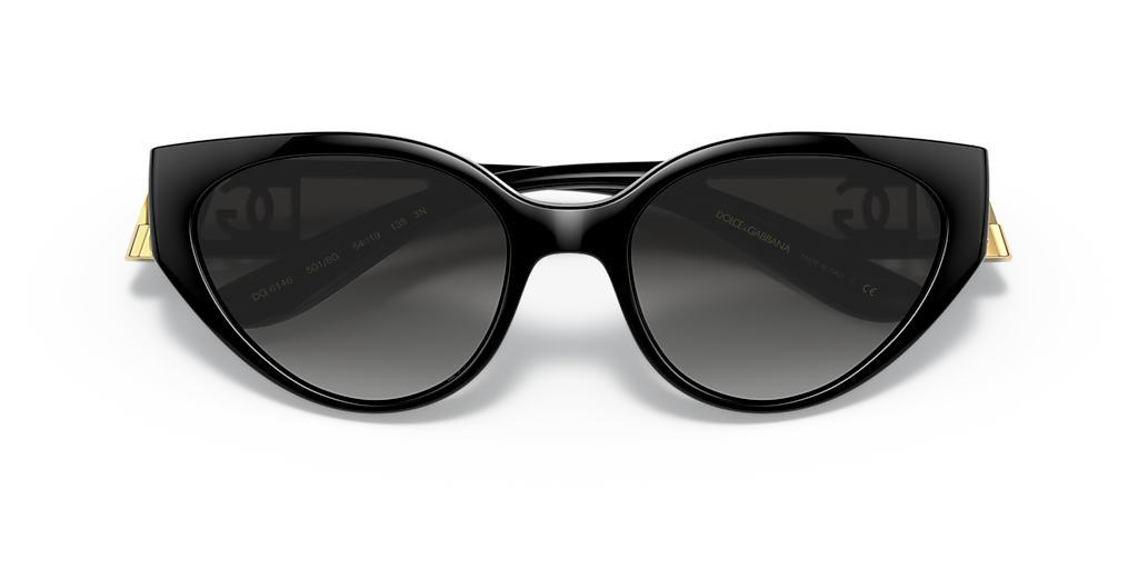 Dolce&Gabbana DG6146 XL (54 - 19) with Grey lenses and Black frame