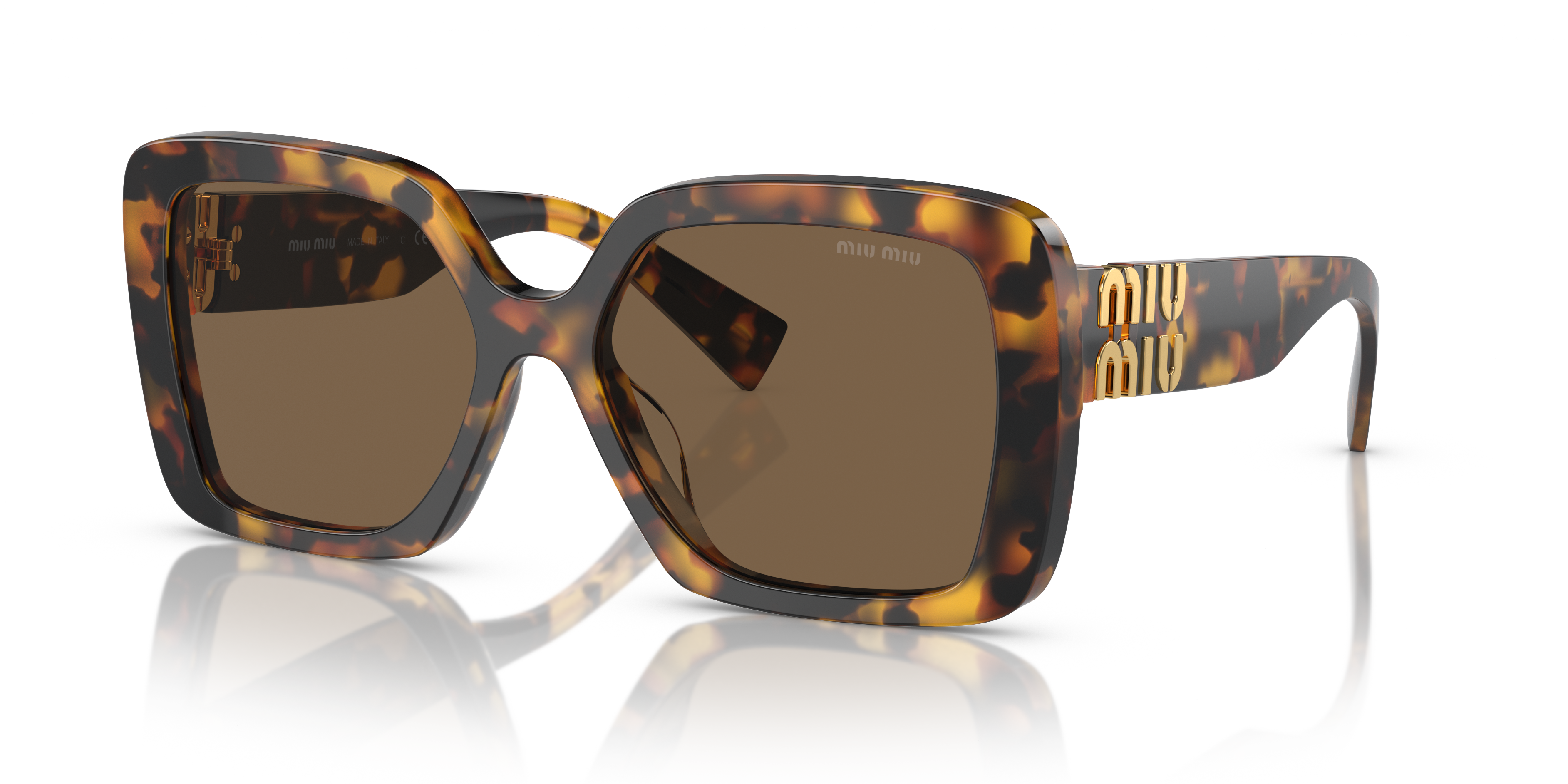 Miu Miu MU 10YS M (56 - 17) with Brown lenses and Tortoise frame