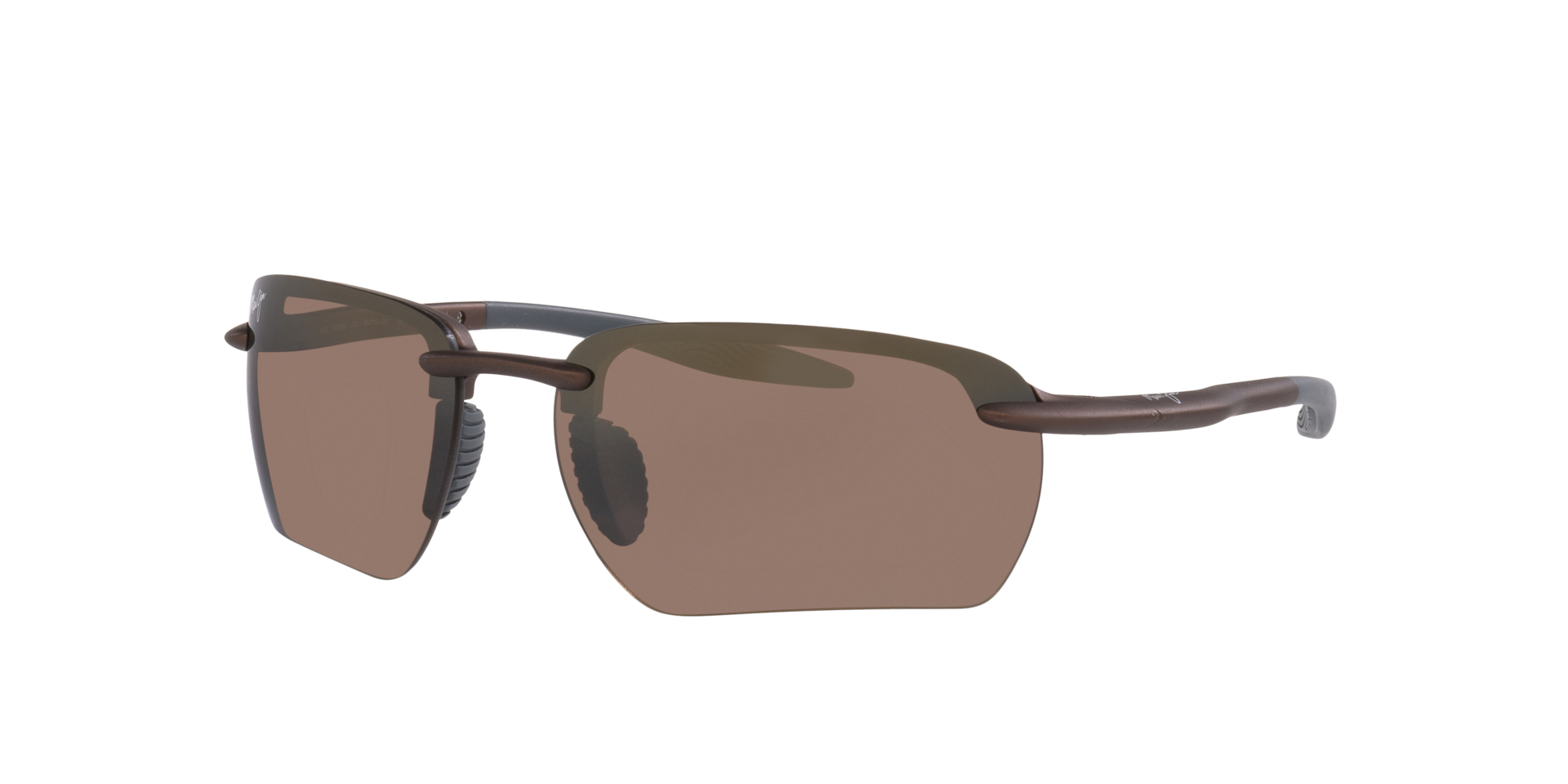 Maui Jim スポーツサングラス ブラウンレンズ Maui Jim Pio XXL (65 - 15) with Brown lenses and Brown frame