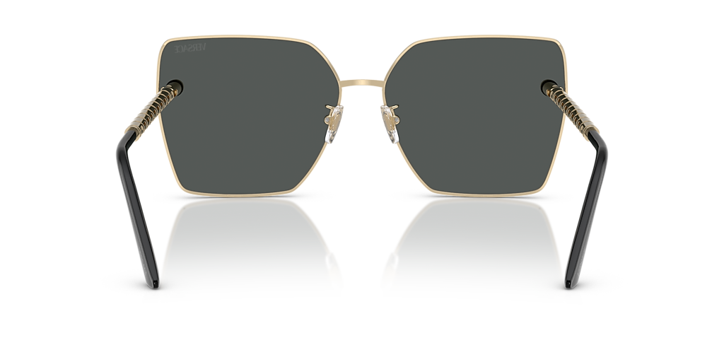 VERSACE Oversized Shaded Gray Gold Emblem 63MM Square Sunglasses Versace Oversized Square Frame Sunglasses With Gold-Tone Emblem main image 4