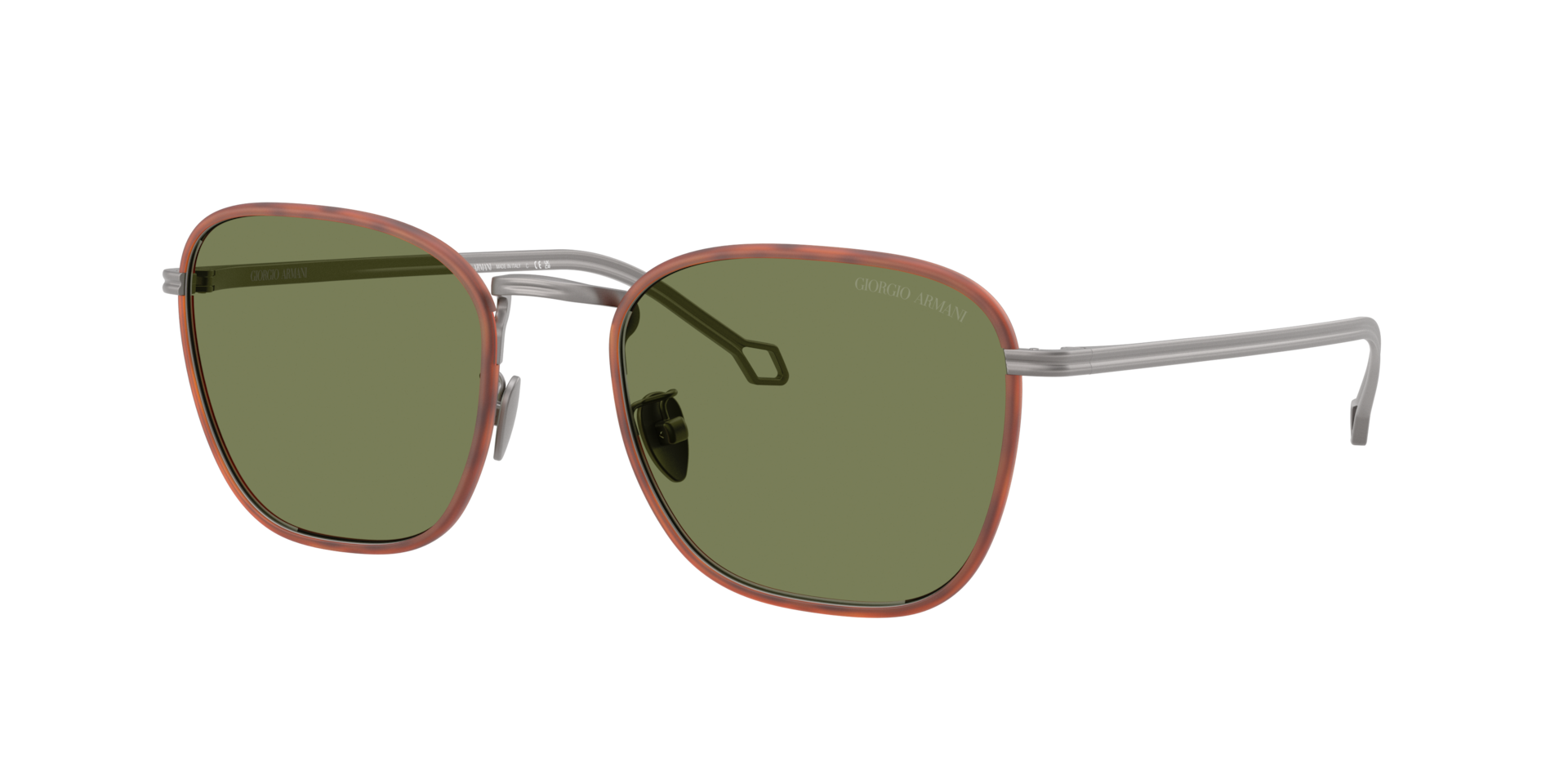 Giorgio Armani Man Sunglass AR6164J -  Frame color: Matte Gunmetal, Lens color: Green