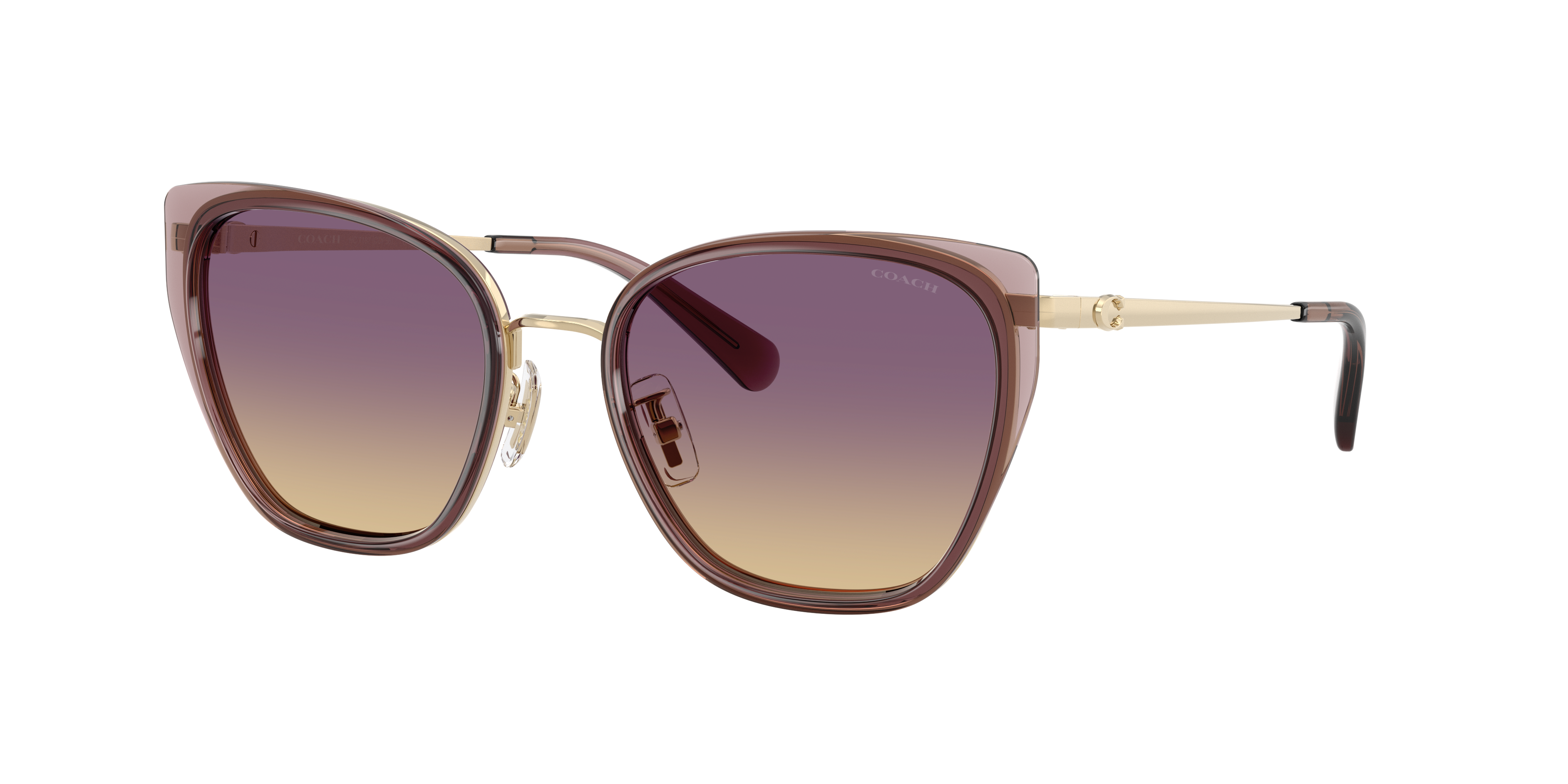 Coach Woman Sunglass CDP56 -  Frame color: Gold/Iris, Lens color: Iris Yellow Gradient