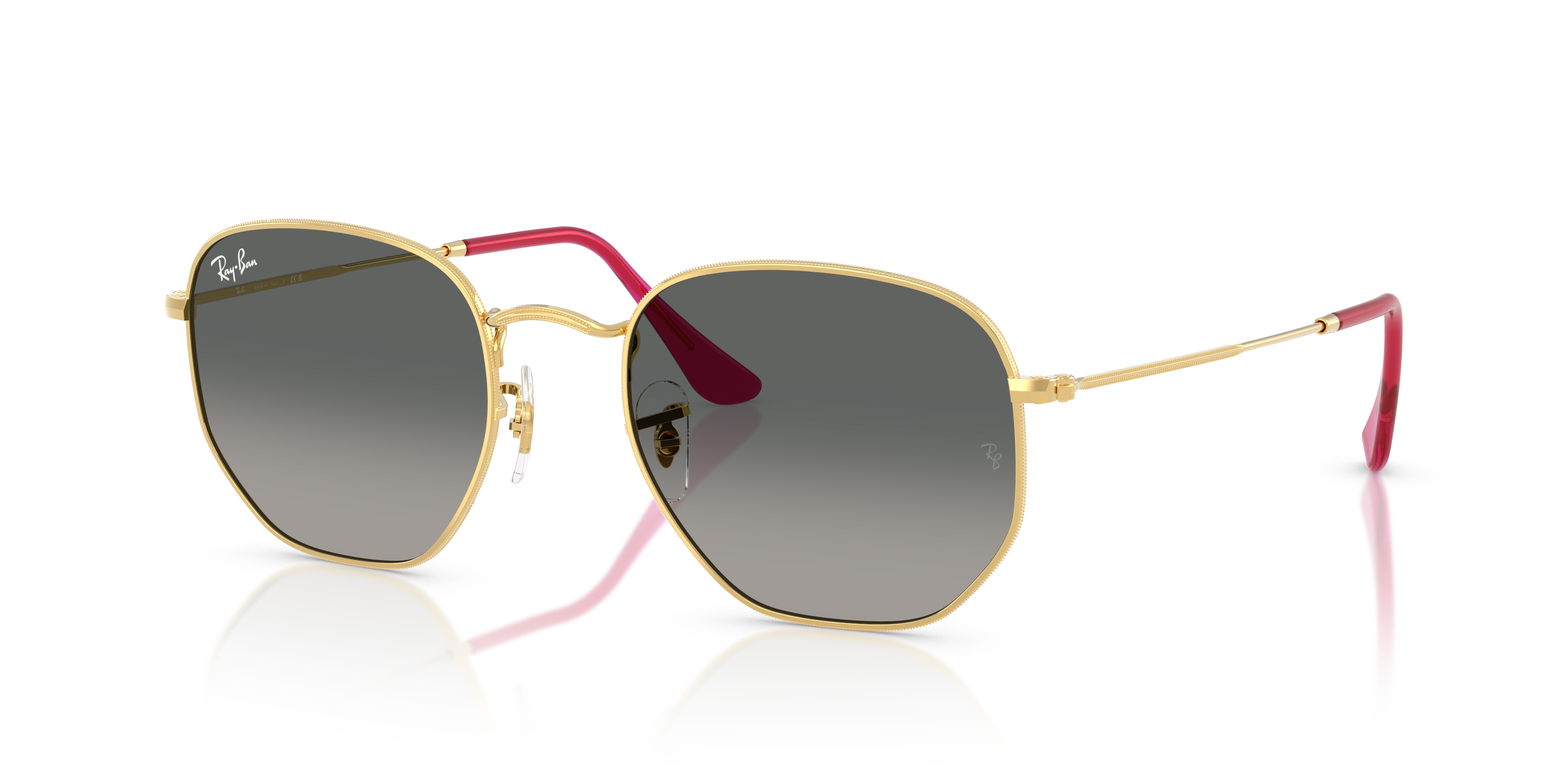 Ray-Ban Hexagonal Flat Lenses M (51 - 21) with Grey lenses and