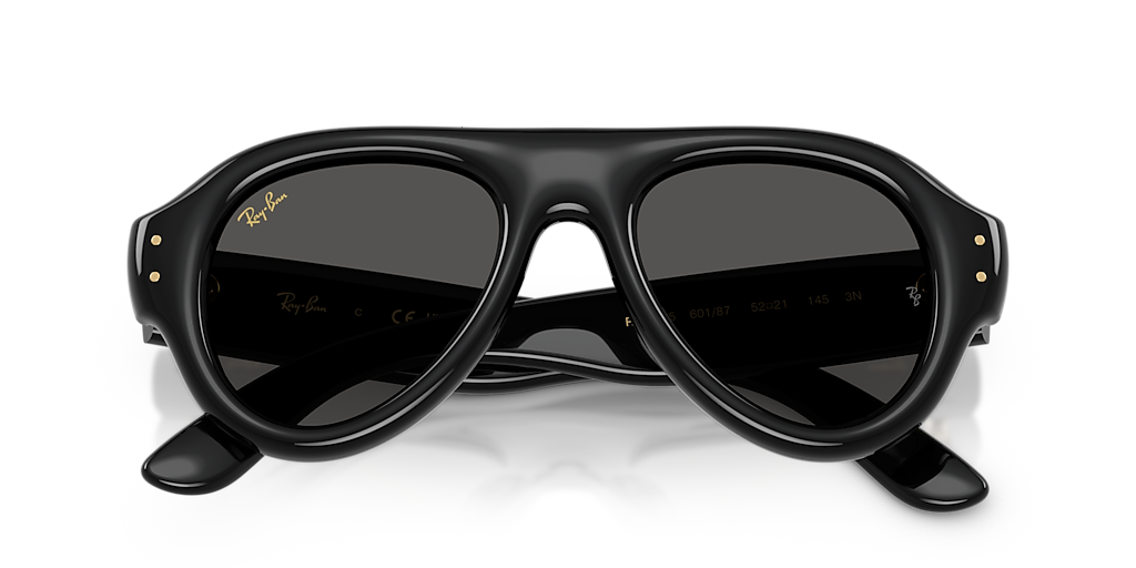 Ray-Ban Aviator Puffer L (52 - 21) with Black lenses and Black