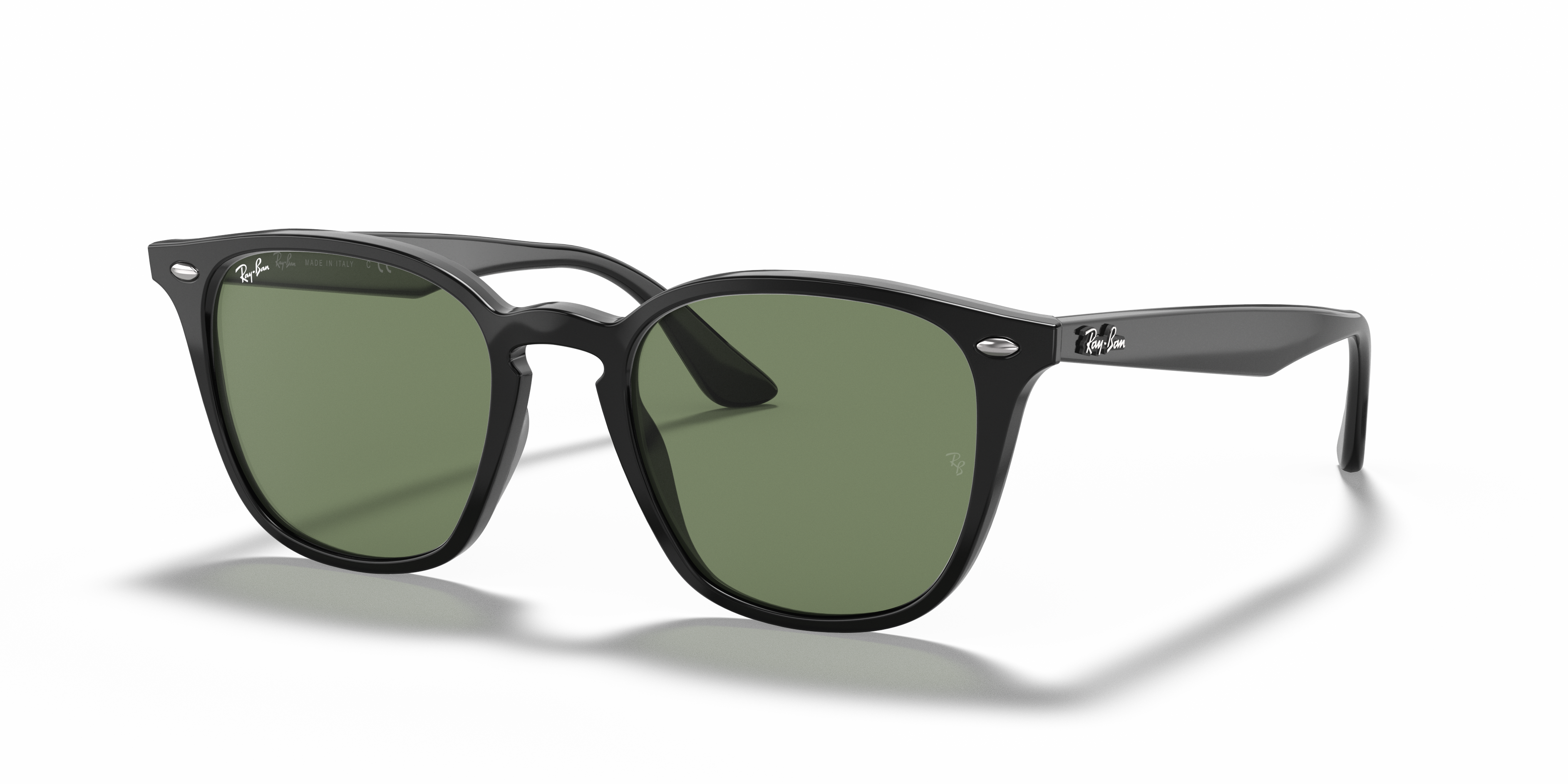 Ray-Ban RB4258 L (52 - 20) with Green lenses and Black frame