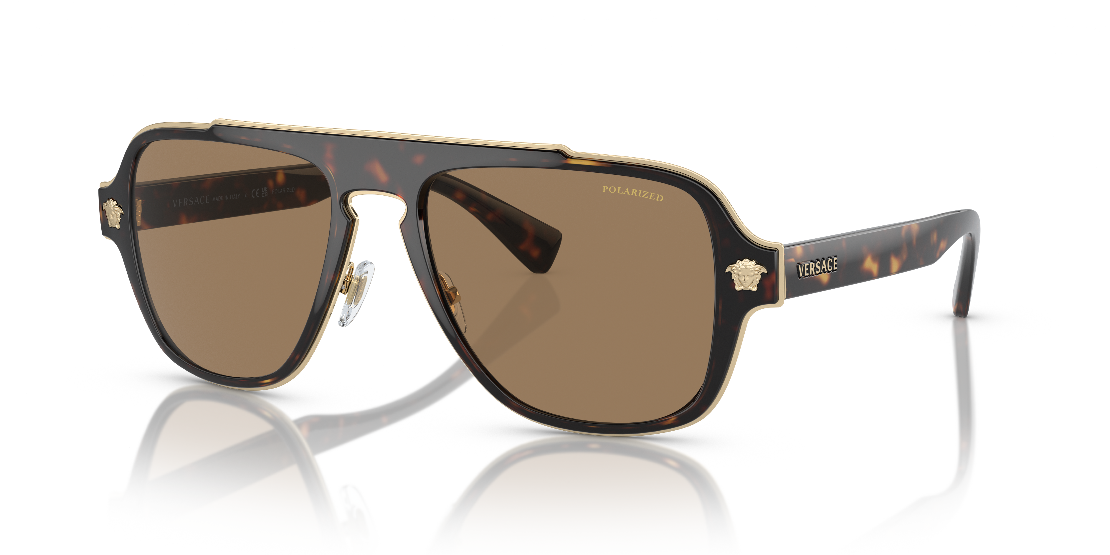 Versace VE2199 XL (56 - 18) com Lentes Laranja e Armação Tartaruga