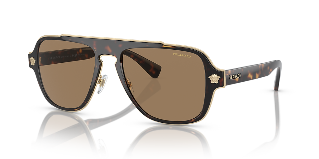 Versace VE2199 XL (56 - 18) with Orange lenses and Tortoise frame