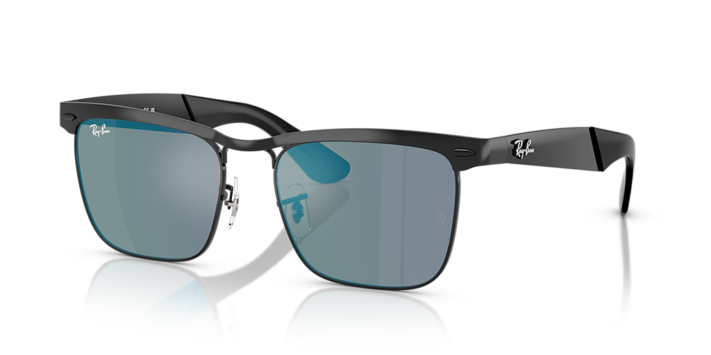 Ray-Ban Wayfarer Deluxe L (53 - 18) with Blue lenses and Black