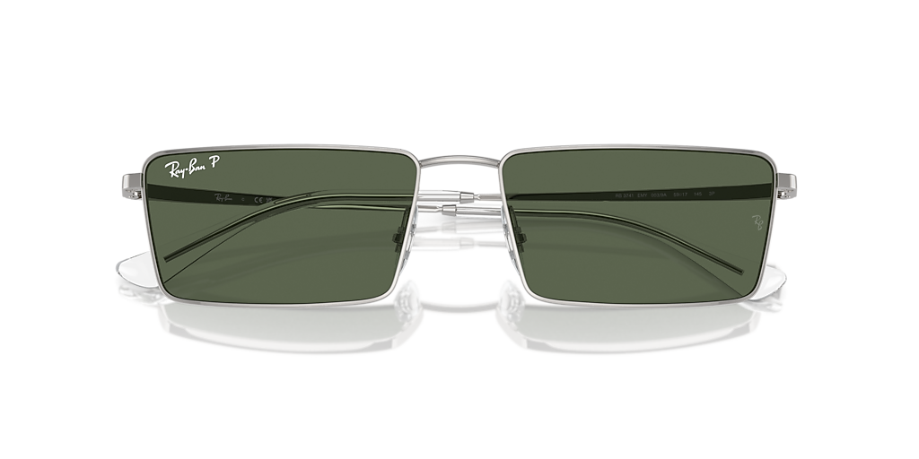 Ray-Ban Emy Bio-Based XXL (59 - 17) with Green lenses and Silver